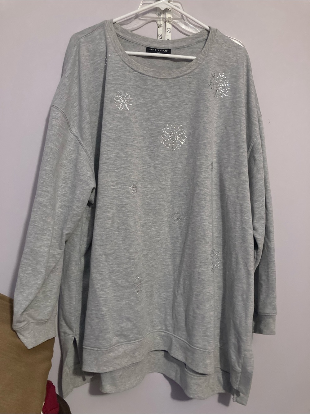 Lane Bryant Gray Embellished Sweater